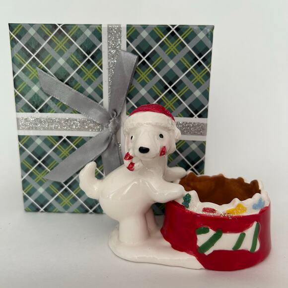 Yankee Candle‎ Snow Pup Dog Tea-light Ceramic Holder-Christmas !!With Gift Box!! - Picture 5 of 5